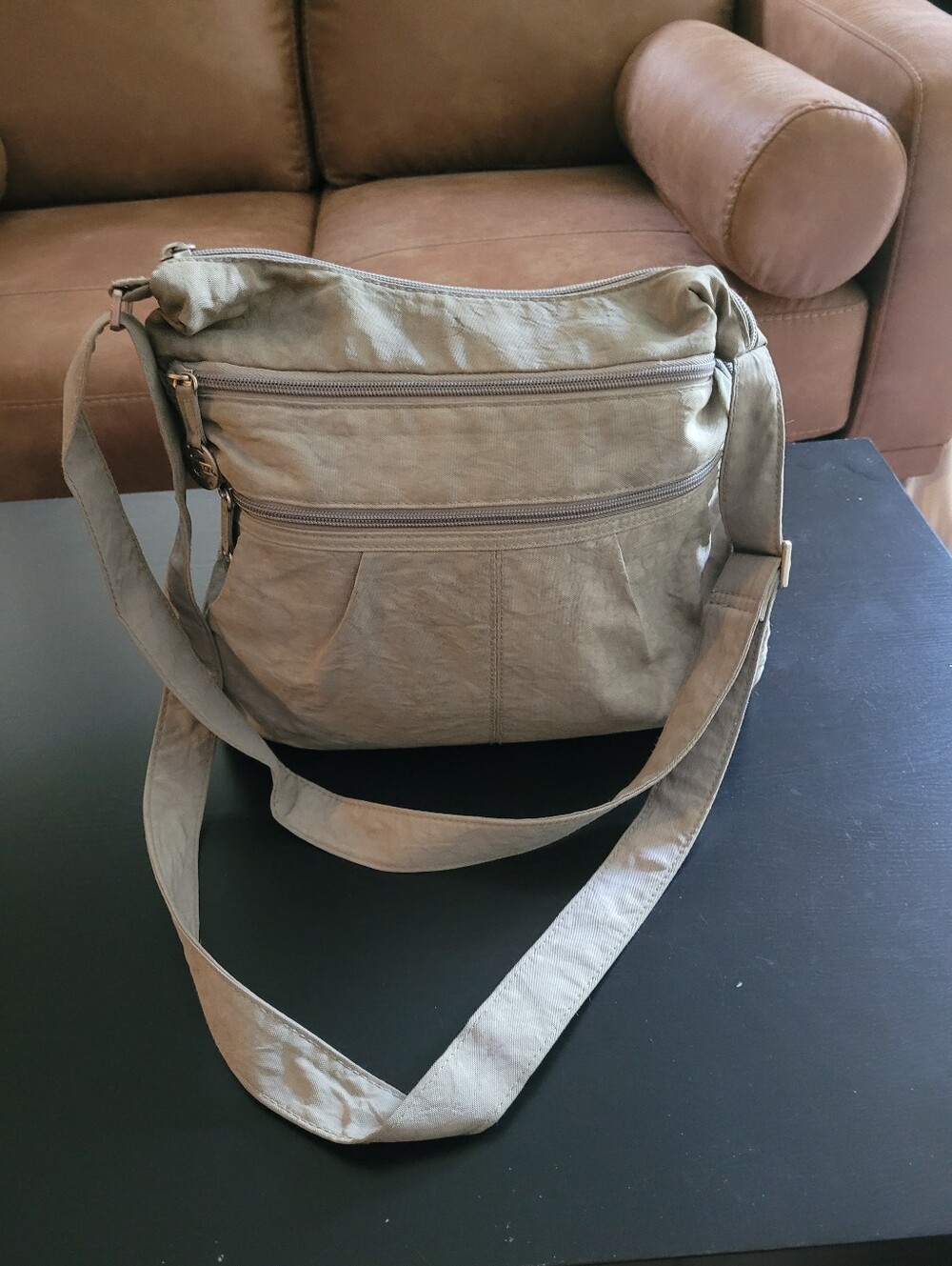 Travelon Khahki Cloth Crossbody Bag